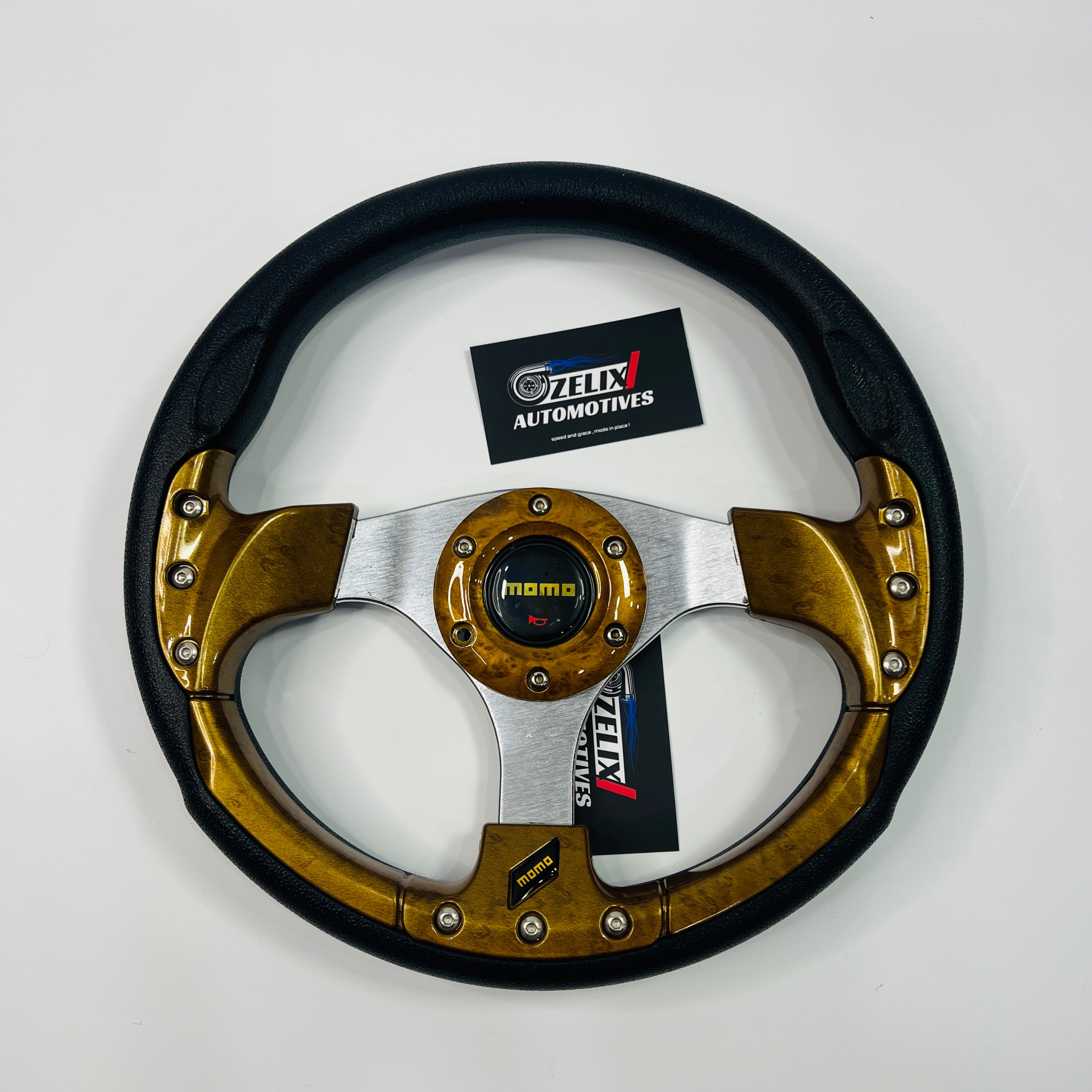 MOMO Round Steering Wheel (12-Inch) | Universal Racing Style