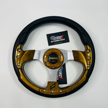 MOMO 12 Inch Round Universal Steering Wheel