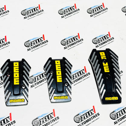 MOMO Pedal Kit for Automatic and Manual Cars | Sporty Aluminum Finish