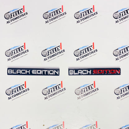 Black Edition  Metal Emblem Badges | Universal Sticker