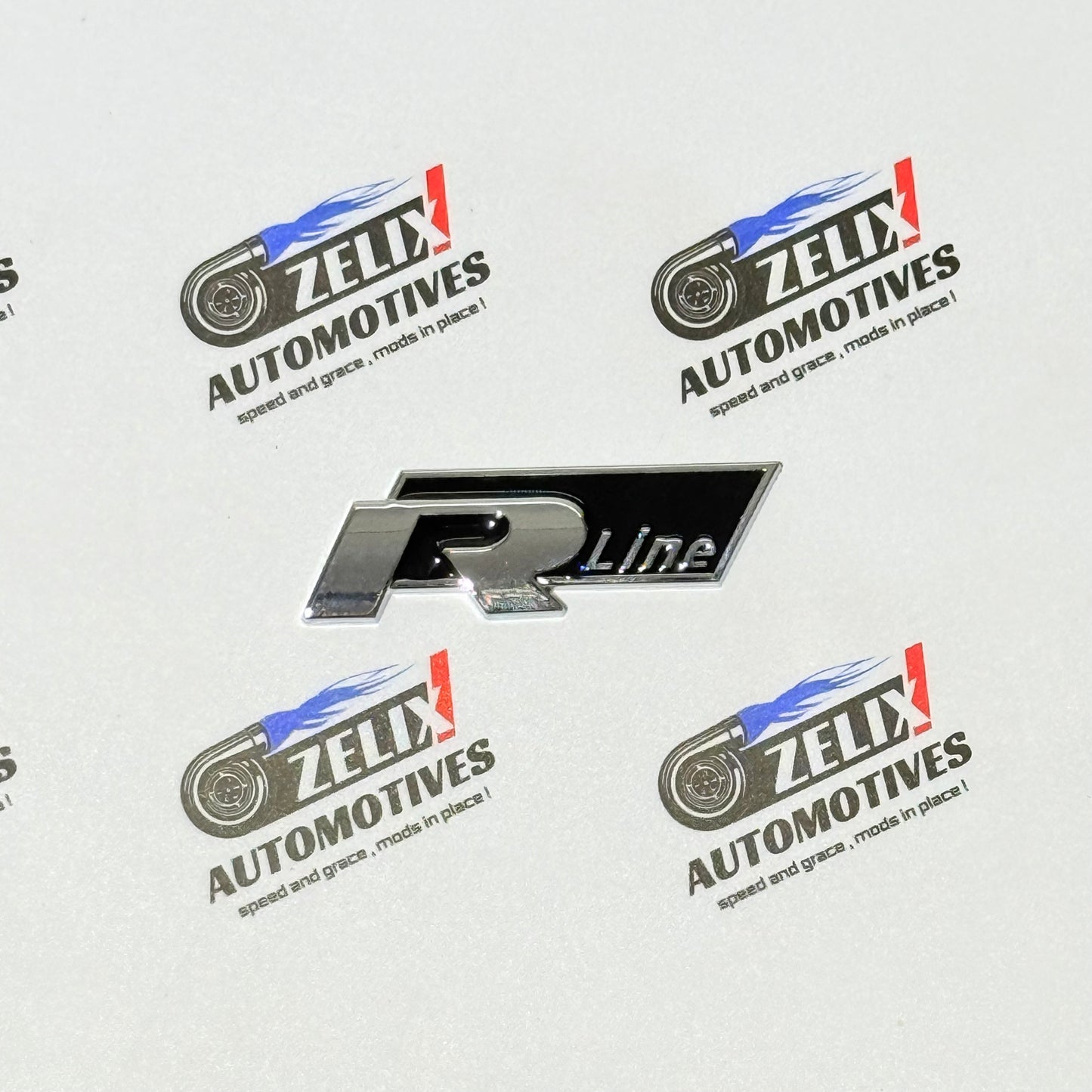 R-Line and  R-Logo Front Grille Sticker | Aftermarket OEM-Design in Multiple Colour Options