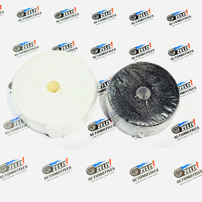 Exhaust Insulating Wrap  | Universal Fit Heat Shield Tape  Colour Options(Black/White)