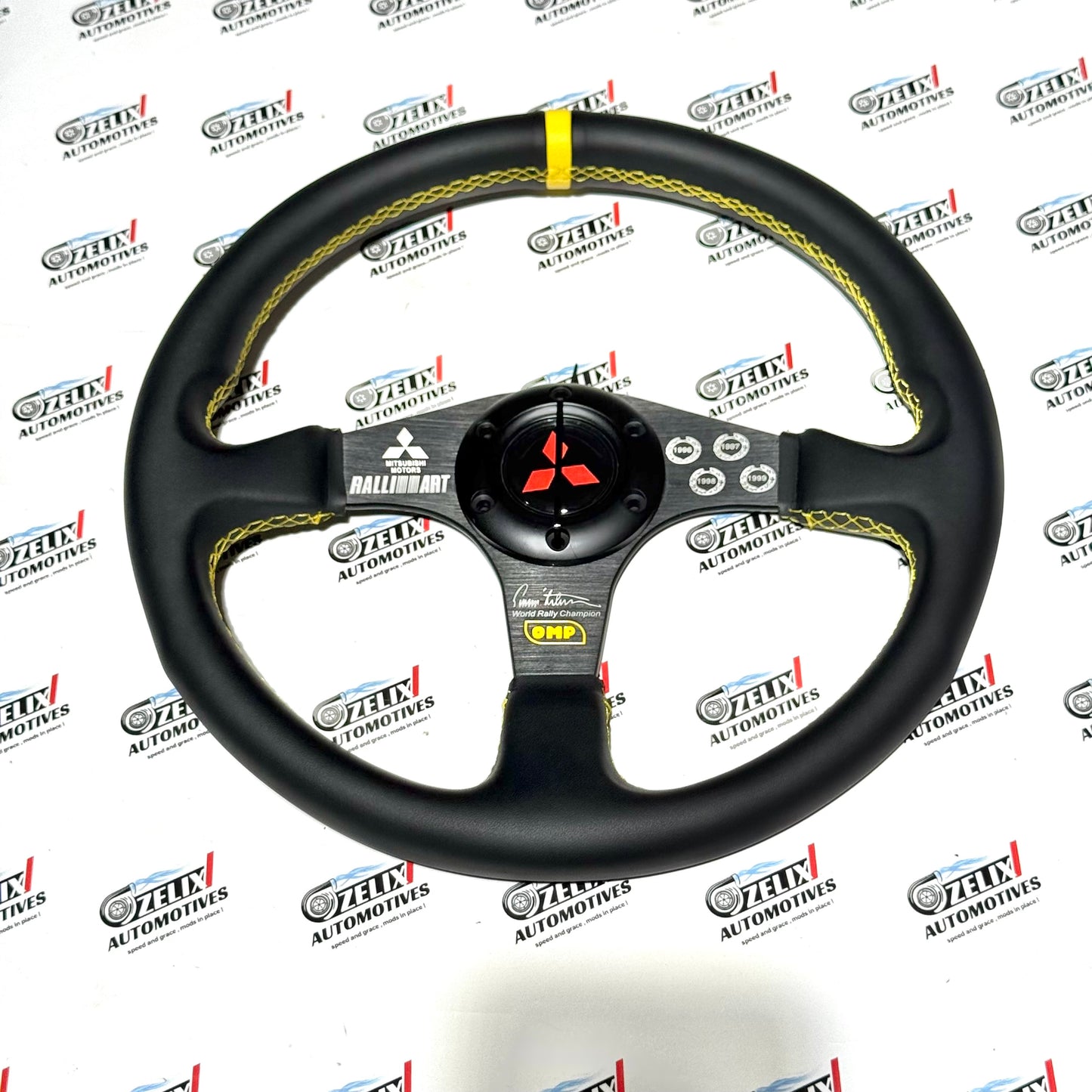 OMP Flat Racing Steering Wheel (14-Inch ) | Premium Sport & Rally Style