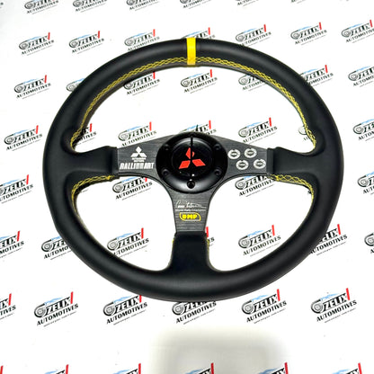 OMP Flat Racing Steering Wheel (14-Inch ) | Premium Sport & Rally Style