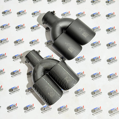 HKS Limited Edition Dual Exhaust Tip | Matte Black & Carbon Finish