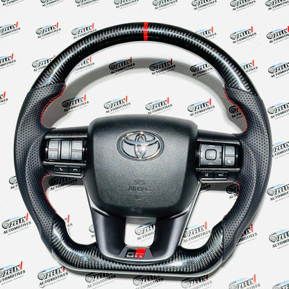Toyota Fortuner Steering Wheel  GR Sport Style | Aftermarket Carbon Fiber Finish
