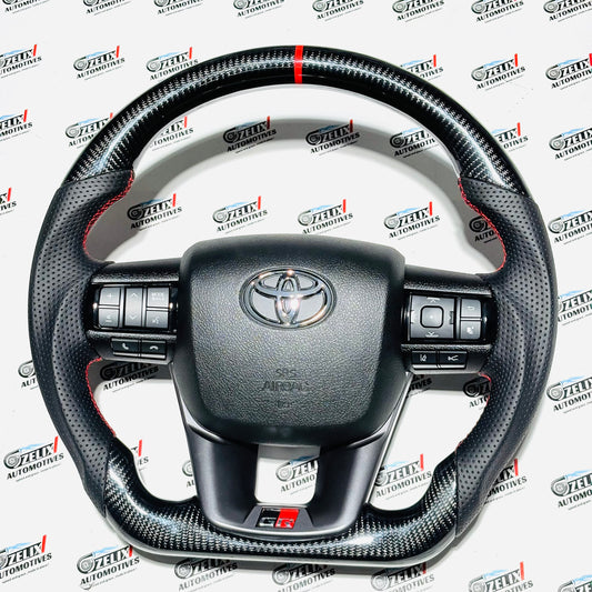 Toyota Fortuner Steering Wheel  GR Sport Style | Aftermarket Carbon Fiber Finish
