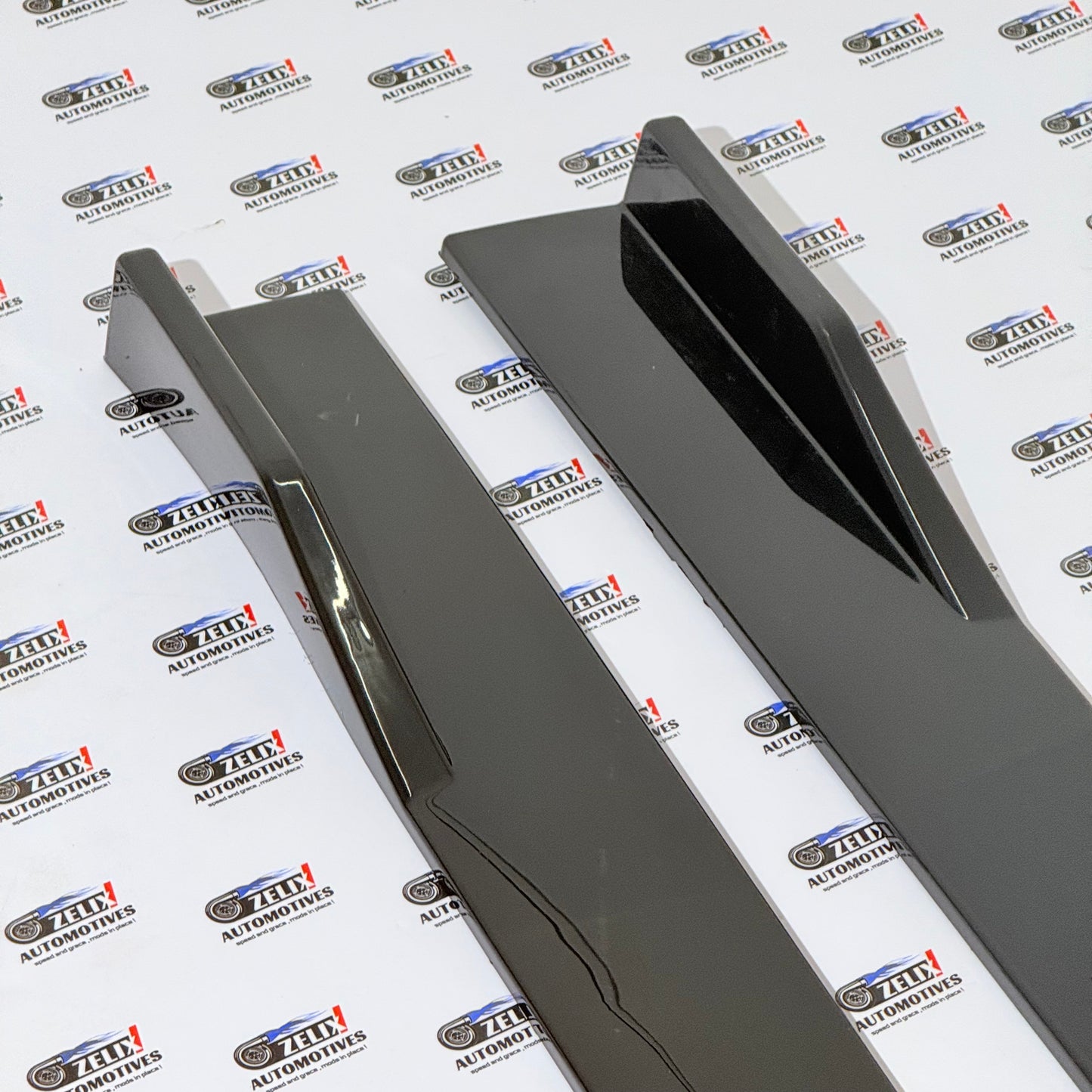 Universal  Long Side Skirts Set Of-2 | Glossy Black Finish