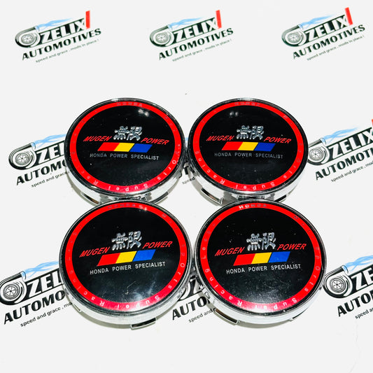 Mugen Power Wheel Caps | Premium Racing Style Set of 4