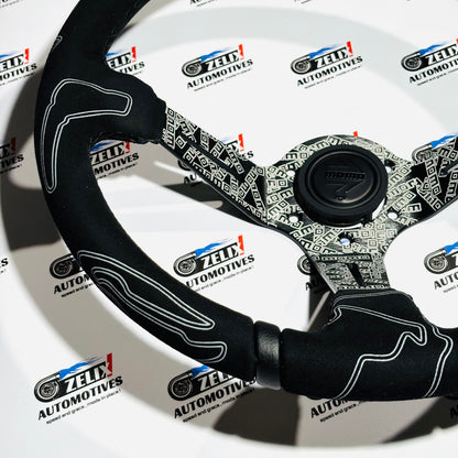 MOMO Black Edition Deep Dish Steering Wheel | Motorsport Performance Design