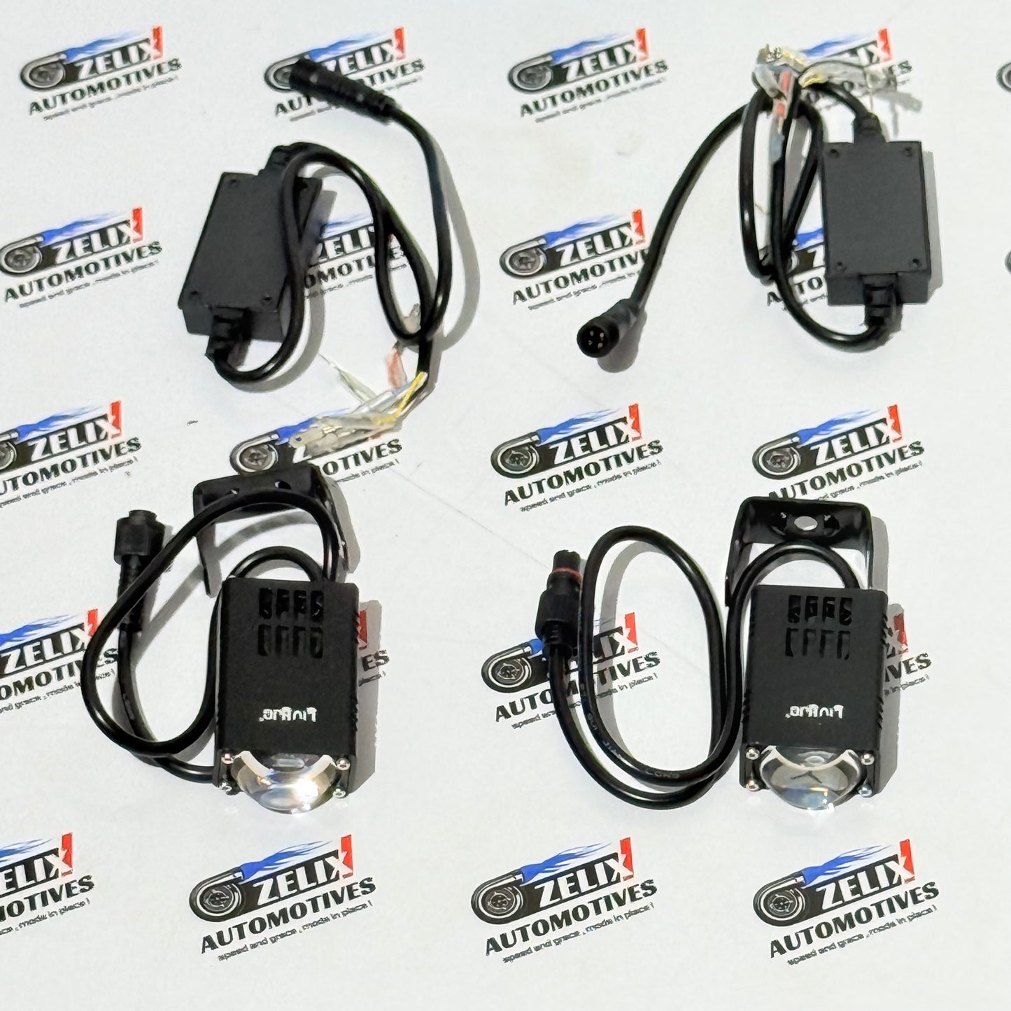 HJG Mini Driving Auxiliary Lights | Dual-Color with Red Devil Eye