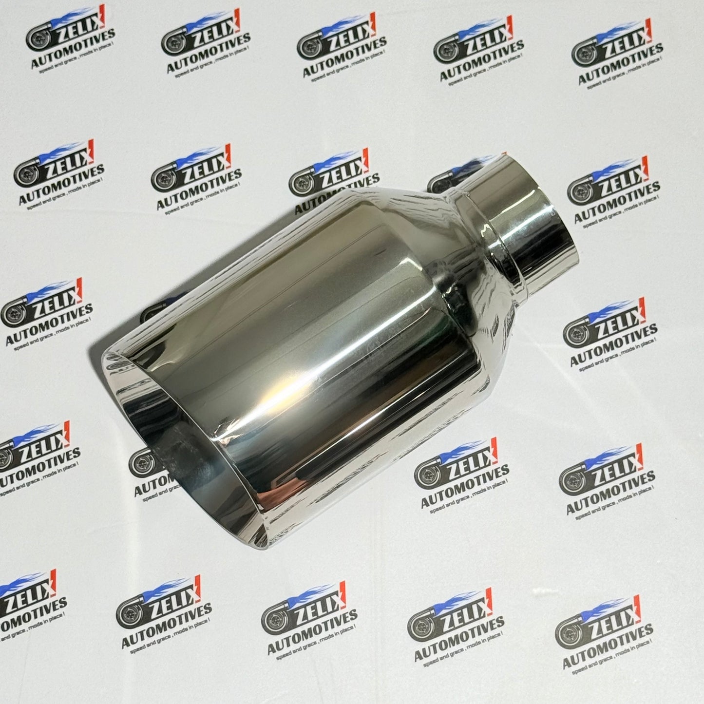 Monster Size Single Exhaust Tip | Performance Upgrade | Chrome/ Glossy Black Finish