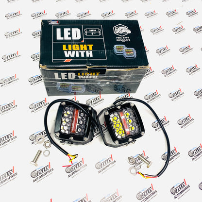 Universal Front Bumper LED Fog and DRL Combo Lights 