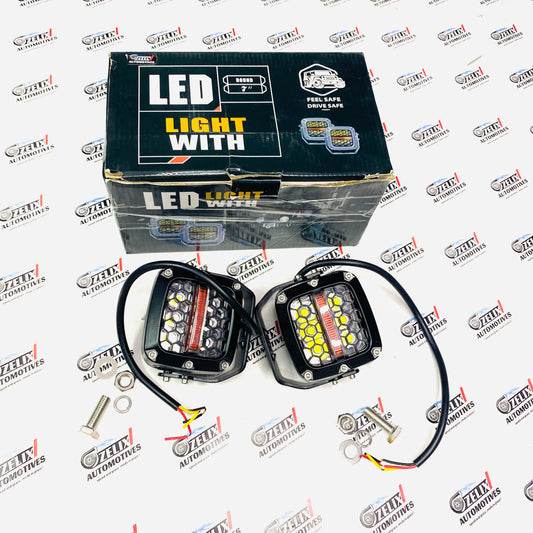 Universal Front Bumper LED Fog and DRL Combo Lights 