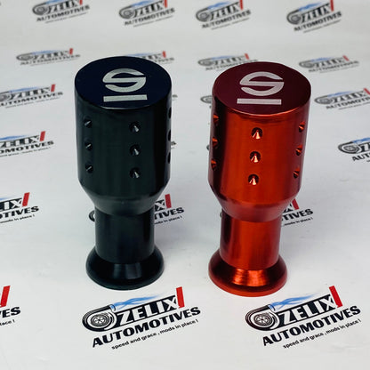 Sparco shift knob with racing dumbbell design
