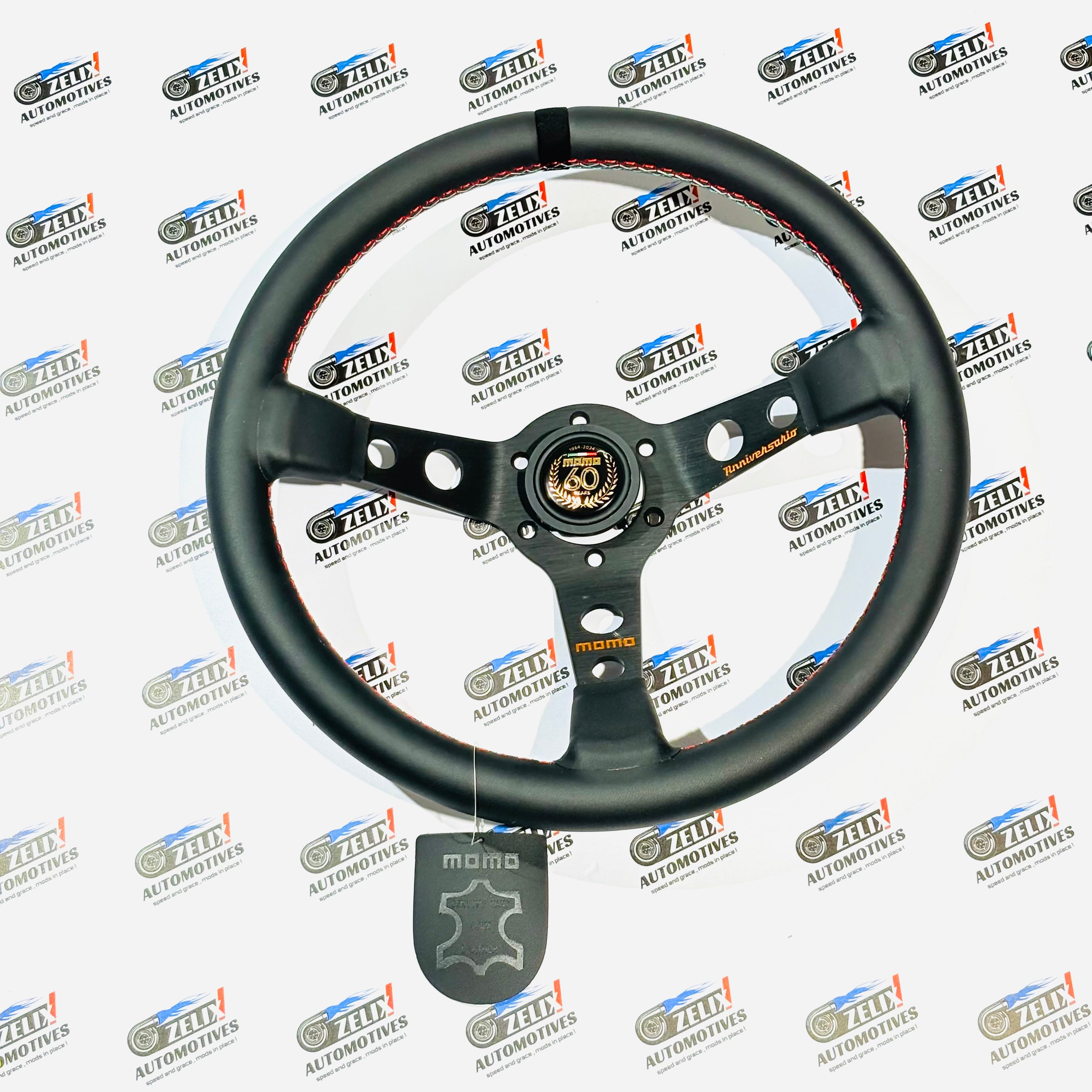 MOMO 60th Anniversary Black Leather Steering Wheel – Zelix Automotives