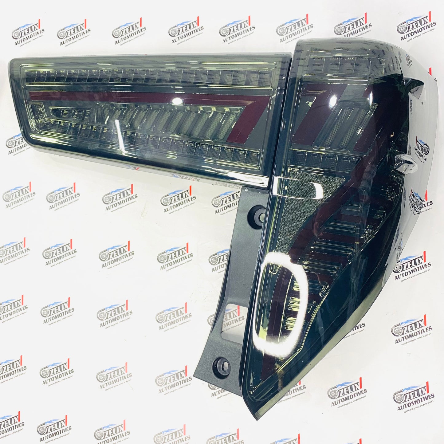 Toyota Innova Crysta 2016+ LED tail lights in smoke and red finish