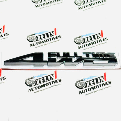 FULL TIME 4WD 3D Metal Sticker | Universal Aftermarket Car Emblem Badge