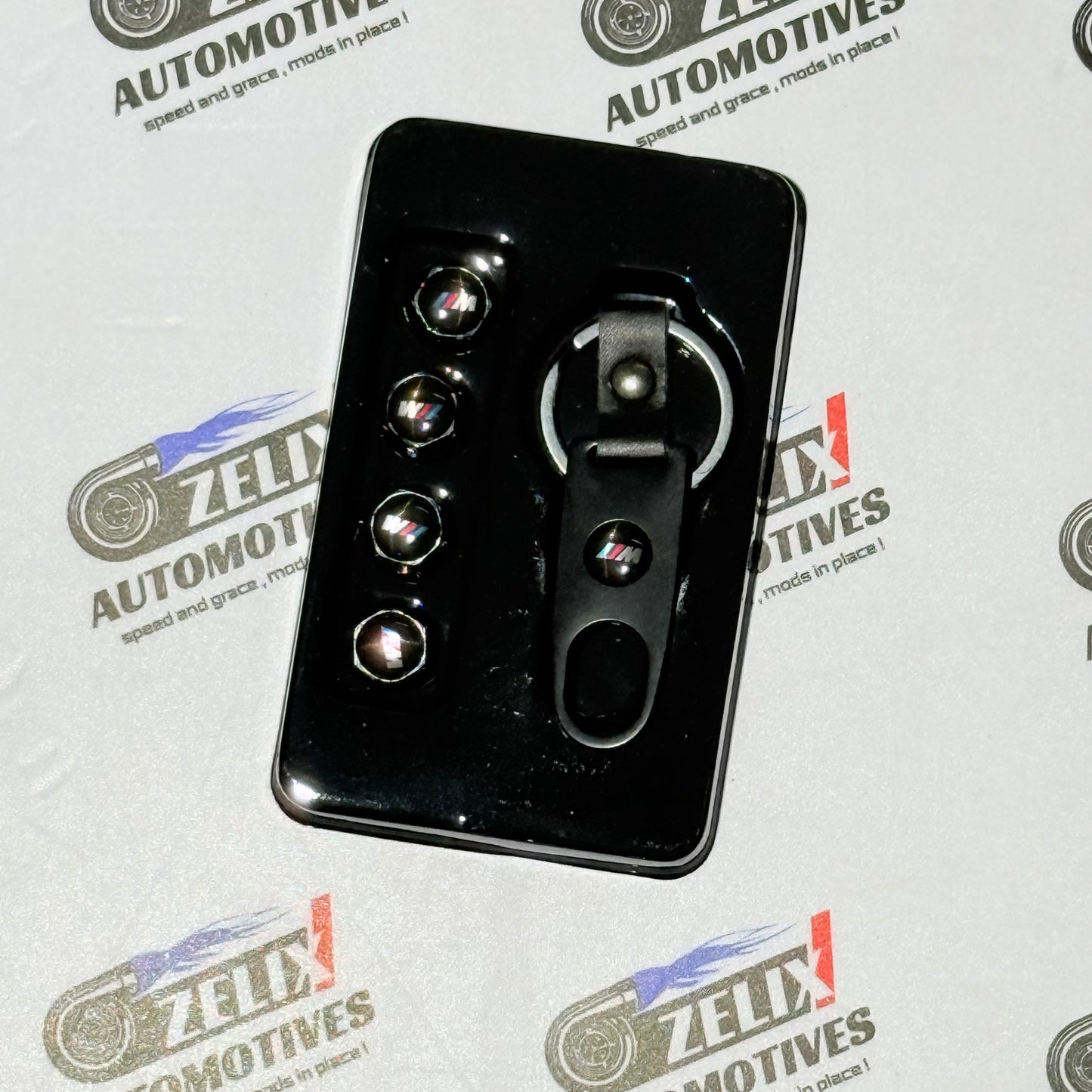 Air Valve Caps Set of 4 with Keychain | Brand Logo Design