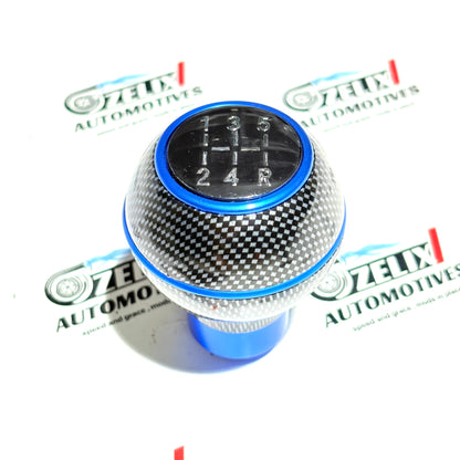 MOMO Round Gear Knob |  Carbon Fiber Finish for Manual Cars