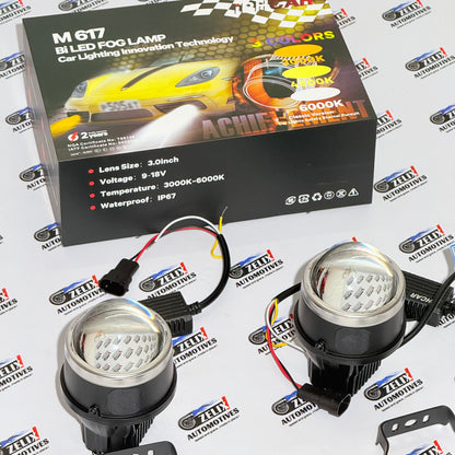 IPH-M617  Tri-Color Bi-LED Fog Lamps 3-Inch | High Visibility Upgrade Universal fit