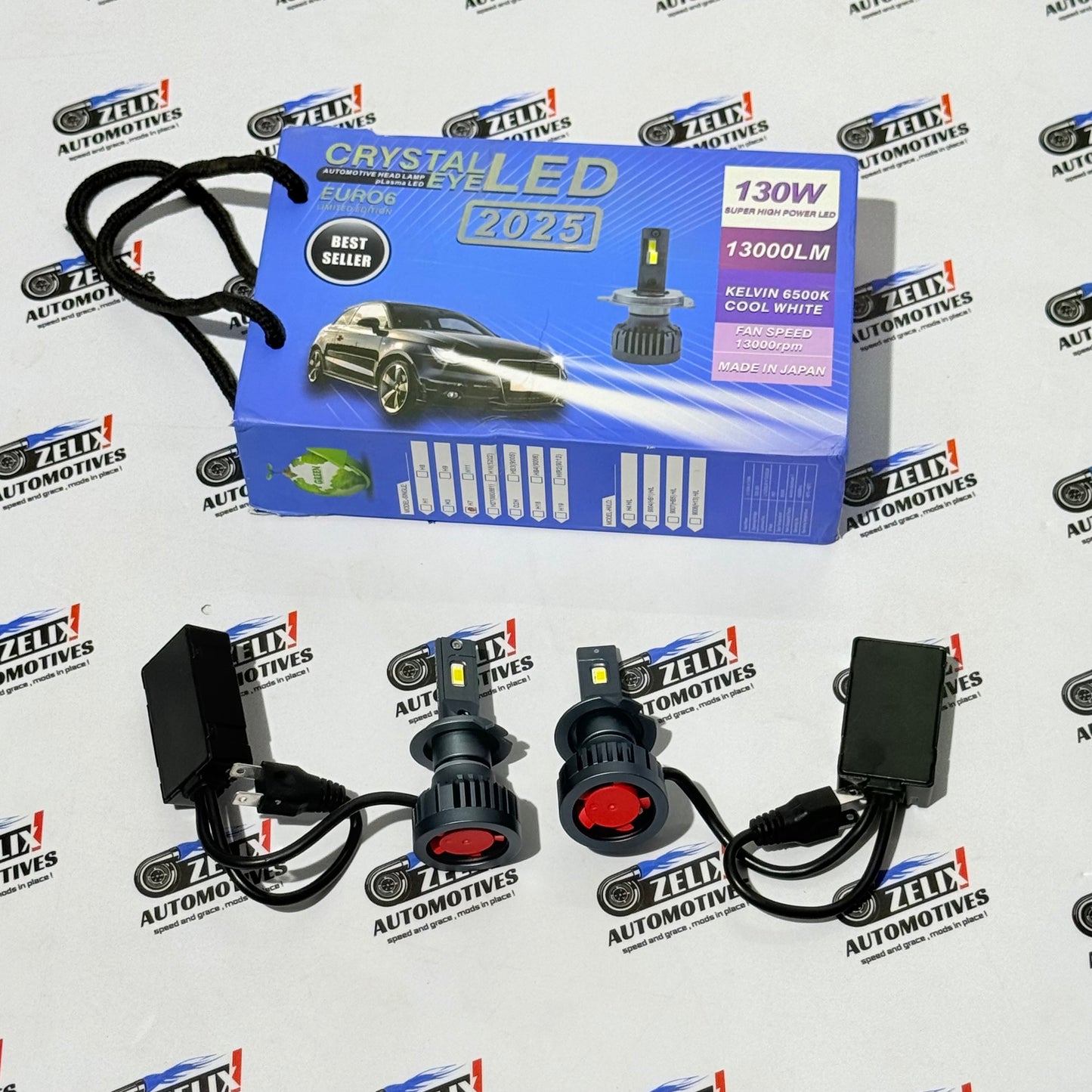 Crystal Eye Tri-Color LED Headlight Bulbs (130w) | High-Visibility Upgrade