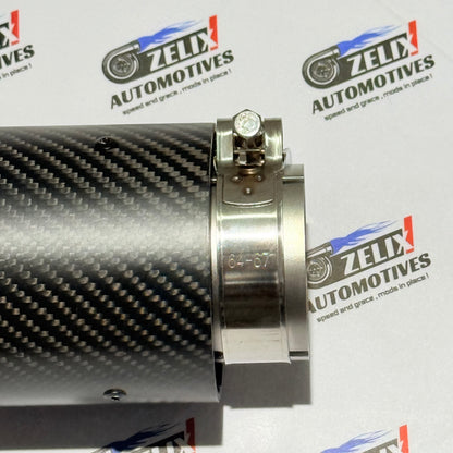 Akrapovic Wave Design Exhaust Tip | Matte Carbon Finish