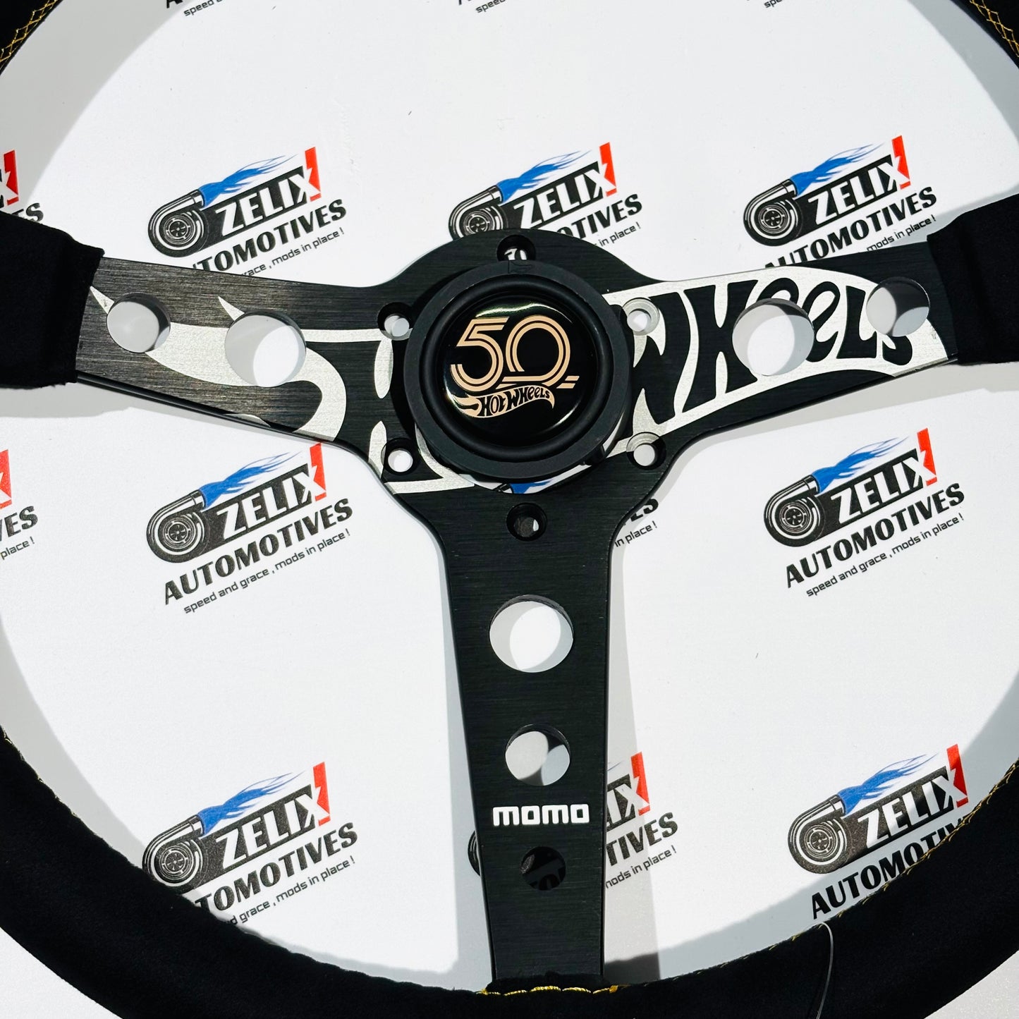 MOMO Hot Wheels Edition Steering Wheel | Premium (Leather/Alcantara) Finish
