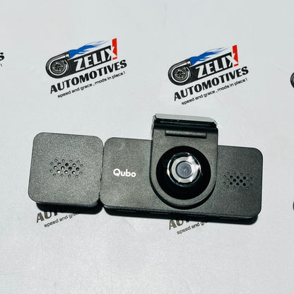 Qubo 3-Channel Dash cam Setup N-Series | Front, Rear & Cabin Camera | Complete Driving Security