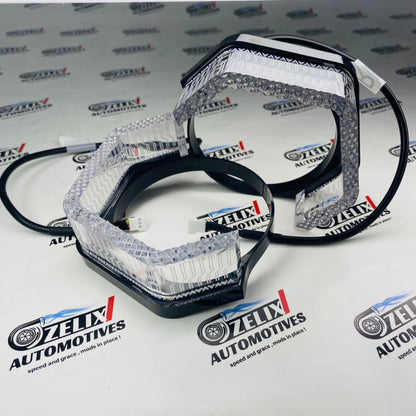 Universal car DRL kit with 5D colorful LED running lights