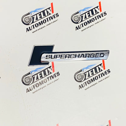 Supercharged  Metal Emblem Badge – Universal Car  Sticker