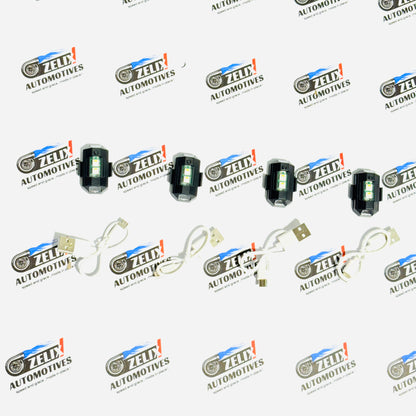 Aircraft-Style  LED Flashers | Multi-color Strobe Warning Lights (Set of 4)