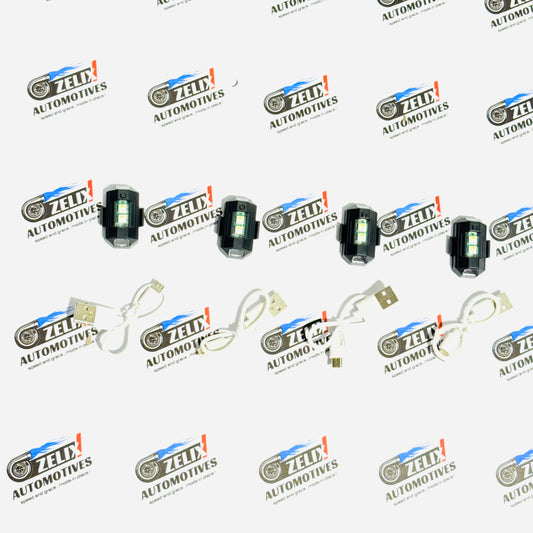 Aircraft-Style  LED Flashers | Multi-color Strobe Warning Lights (Set of 4)