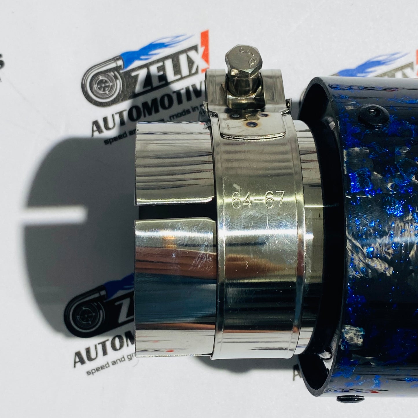 Akrapovic  Single Exhaust Tip Forged Carbon Finish | 64–67mm Inlet