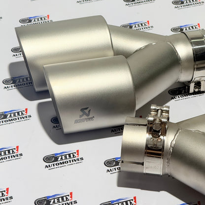 Akrapovic Perforated Dual Exhaust Tip | Premium Metallic Matte Finish