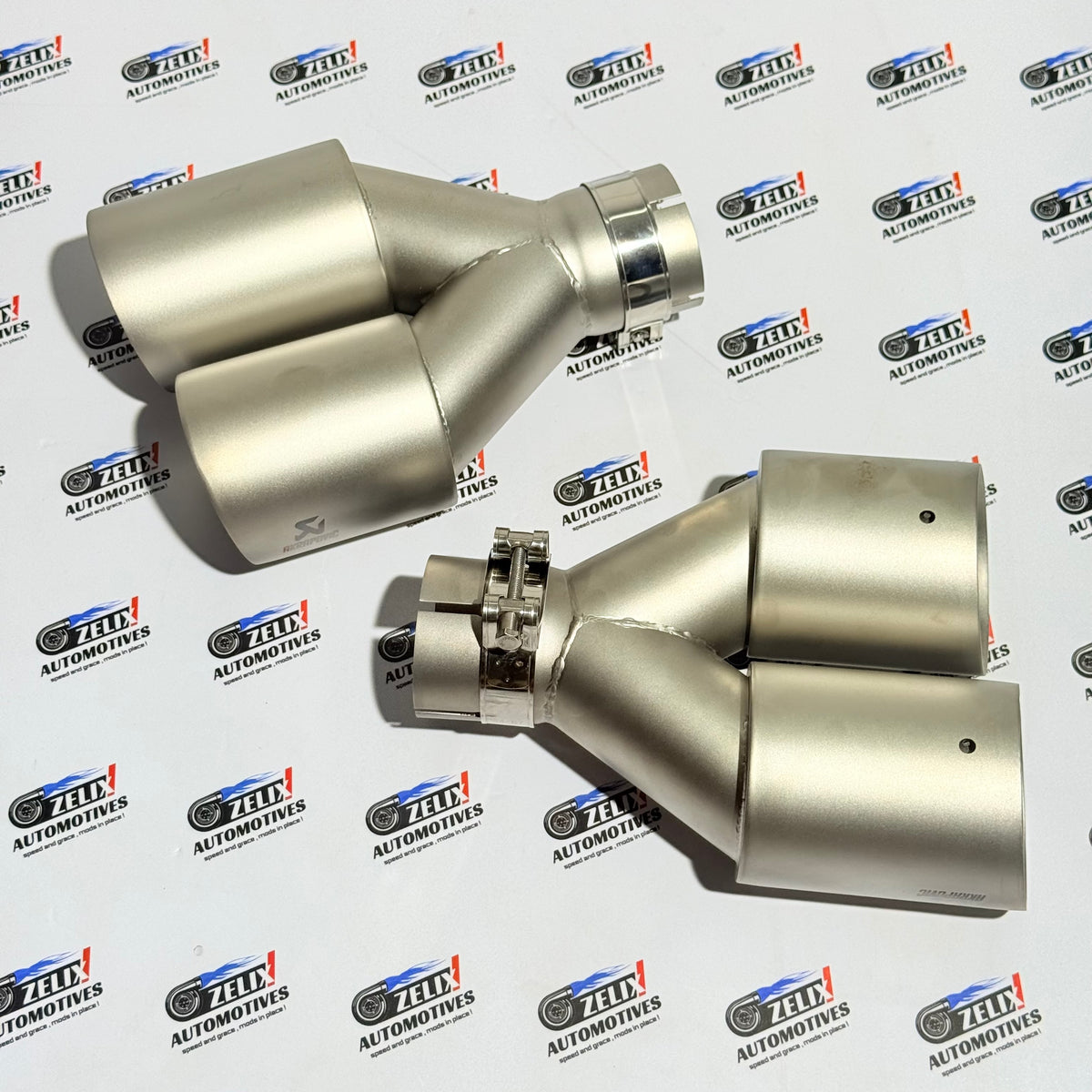 Akrapovic Perforated Dual Exhaust Tip | Premium Metallic Matte Finish