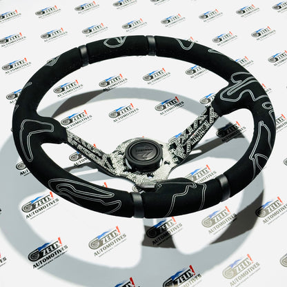 MOMO Black Edition Deep Dish Steering Wheel | Motorsport Performance Design