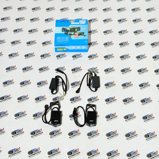 HJG Mini Driving Auxiliary Lights | Dual-Color with Red Devil Eye