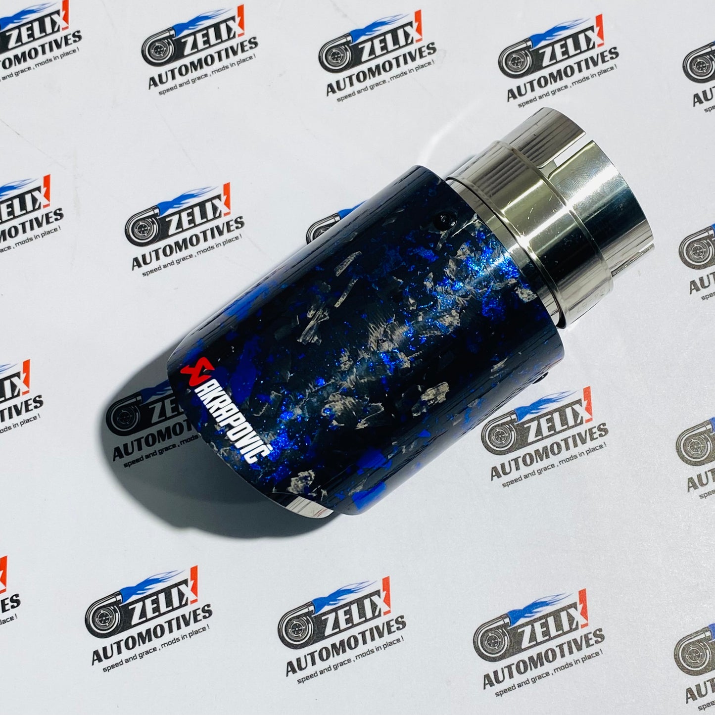 Akrapovic  Single Exhaust Tip Forged Carbon Finish | 64–67mm Inlet