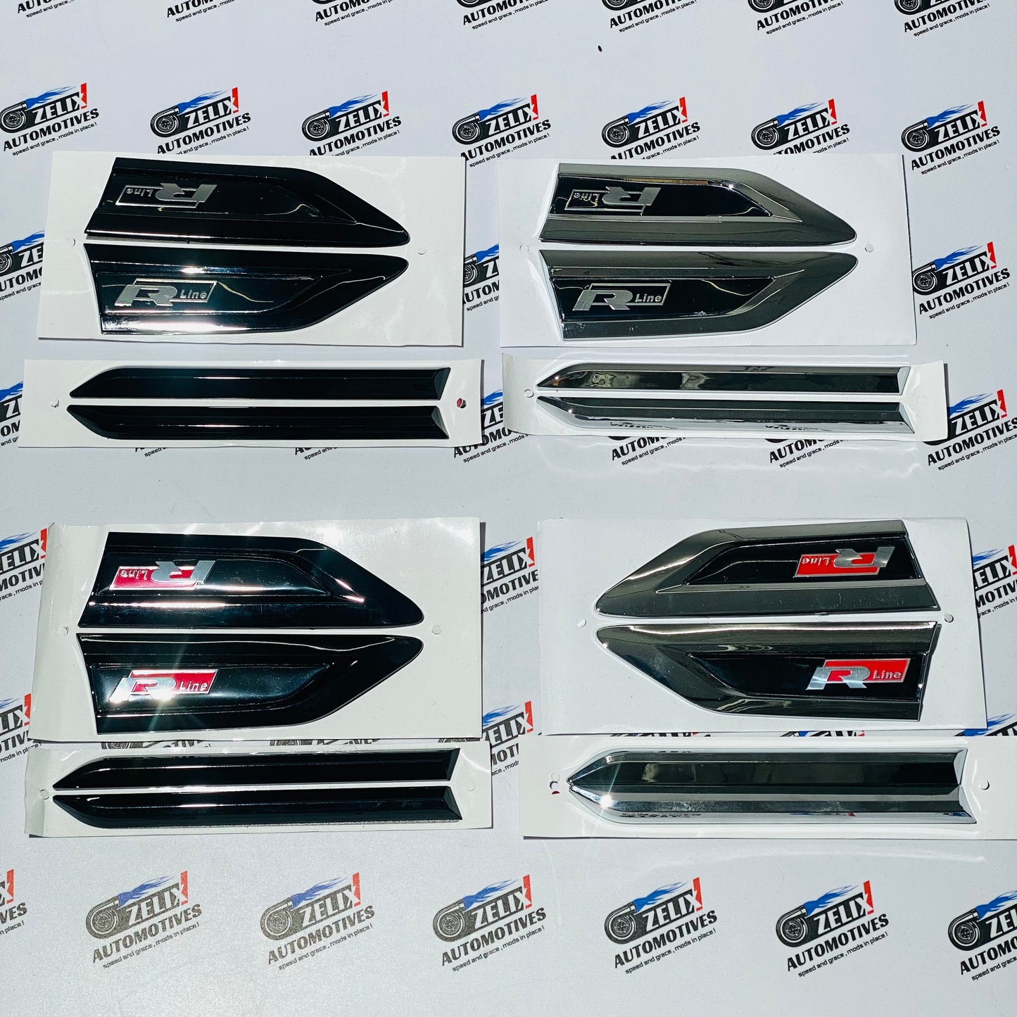 VW POLO R-Line Fender Emblem Kit set of 2 | Enhances the overall side profile Multi Colour Options