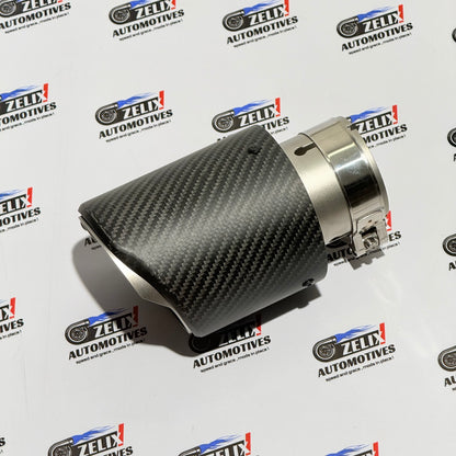 Universal Matte Carbon Single Exhaust Tip | Performance Upgrade