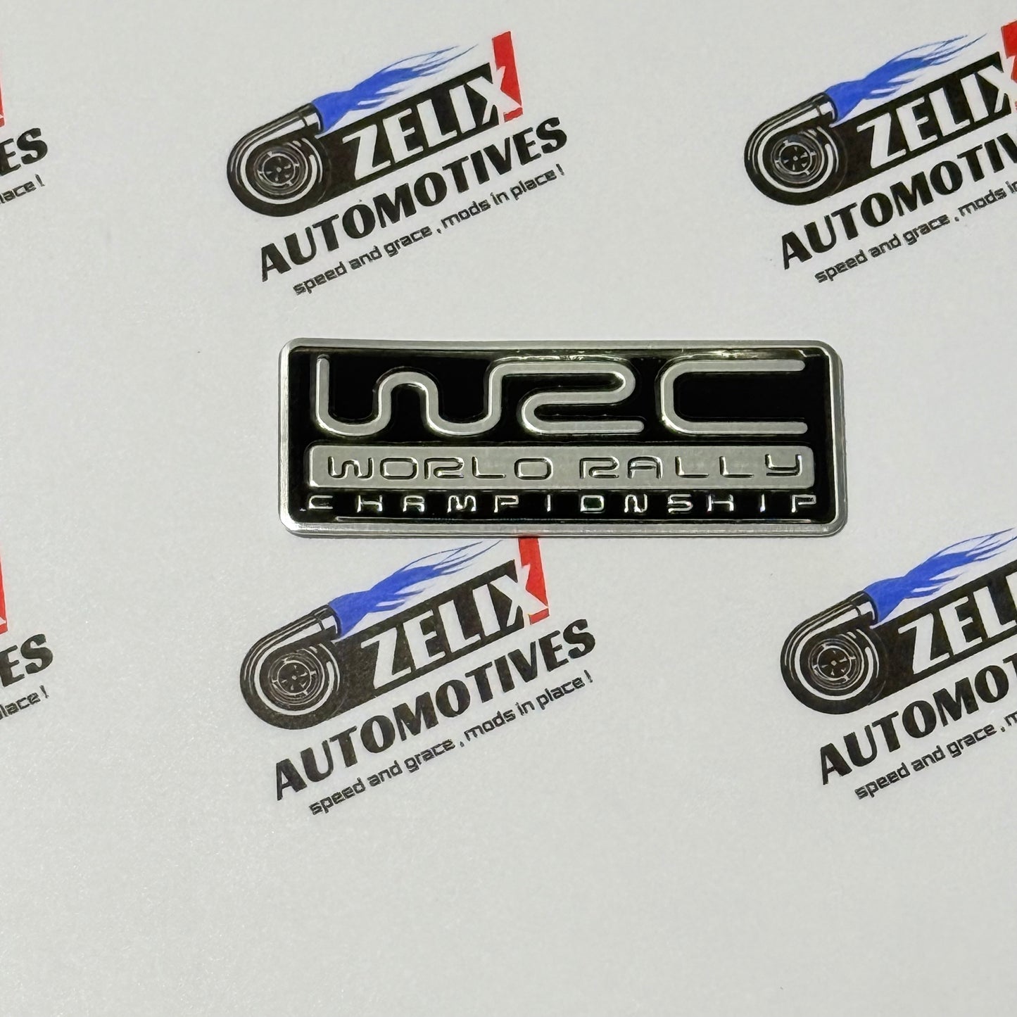 WRC Stickers Two Design Shapes for Custom Placement | Black and Red Colour Options
