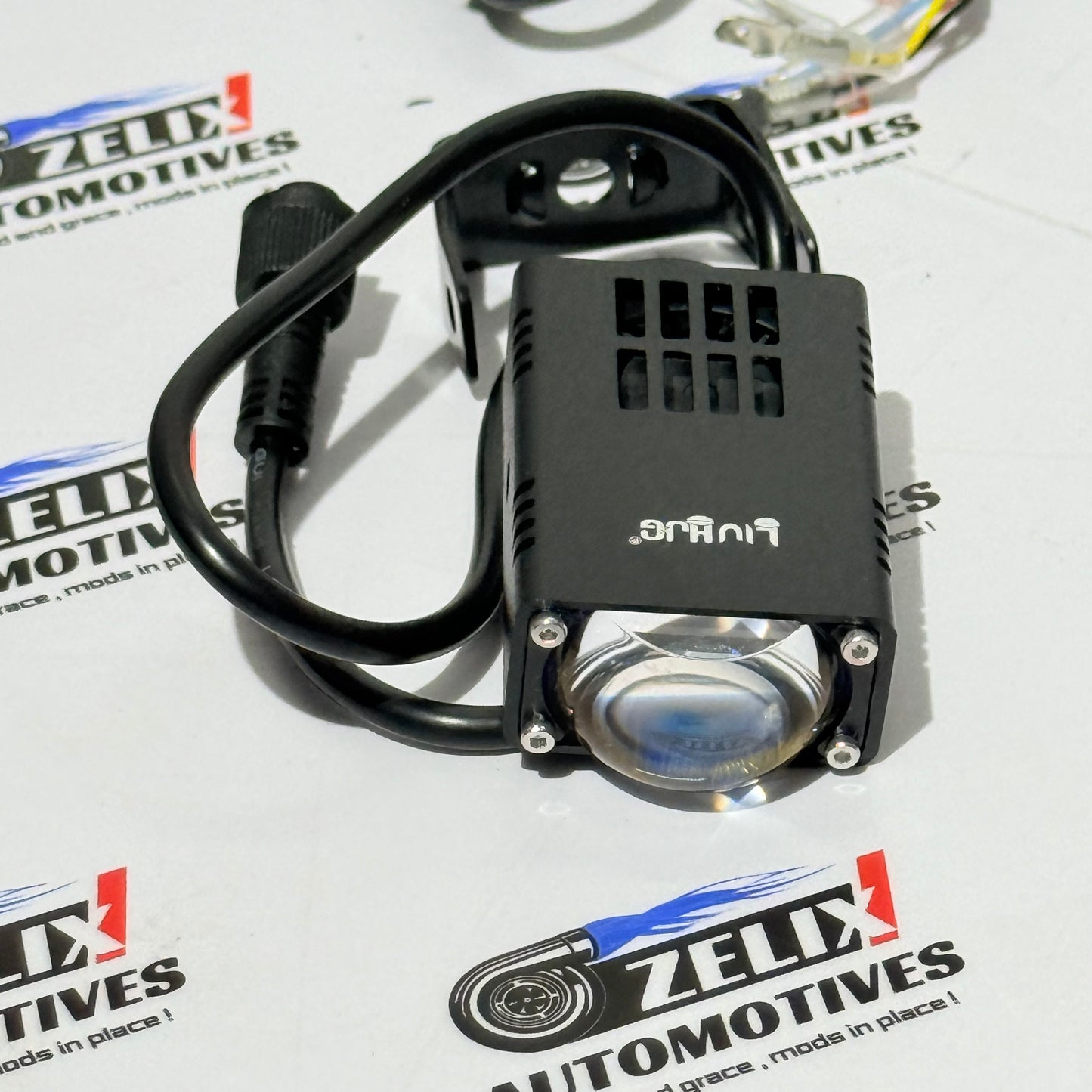 HJG Mini Driving Auxiliary Lights | Dual-Color with Red Devil Eye
