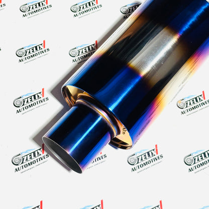 Chrome Finish Exhaust | Burnt Finish | Premium Universal Exhaust Tip