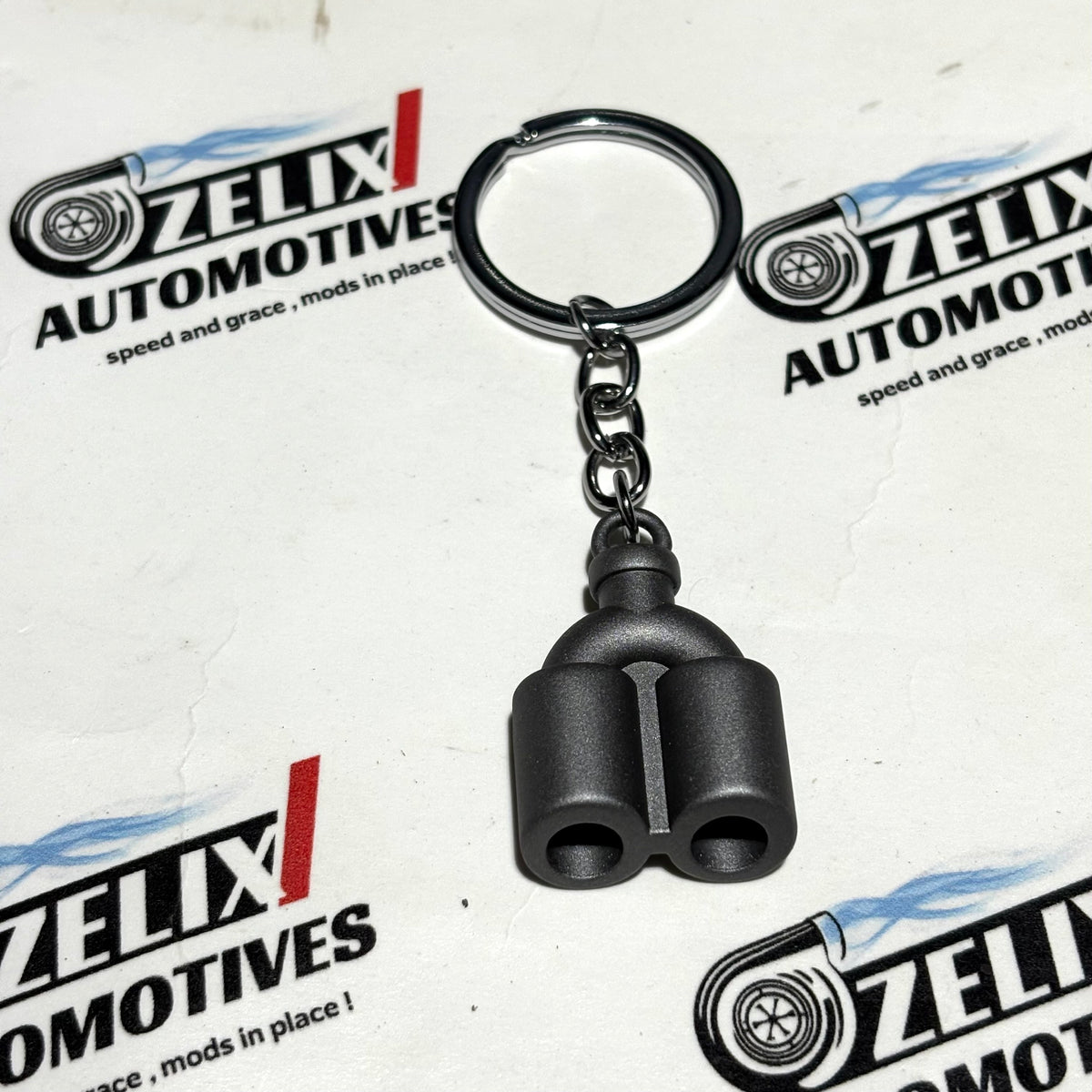 Muffler Keychain Exhaust Tip Keychain | Metal Keyring – Zelix Automotives