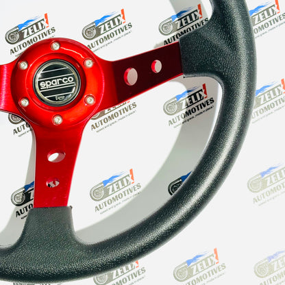 SPARCO Deep Dish 14-Inch Steering Wheel | Universal Racing Performance Design