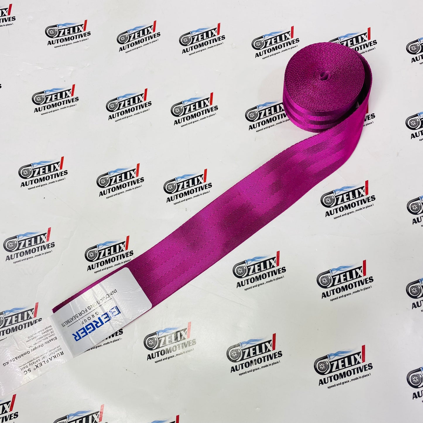 Premium purple seat belt webbing 