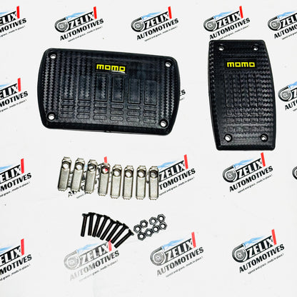 MOMO Pedal Kit for Automatic Cars | Premium ABS Carbon Fiber Finish