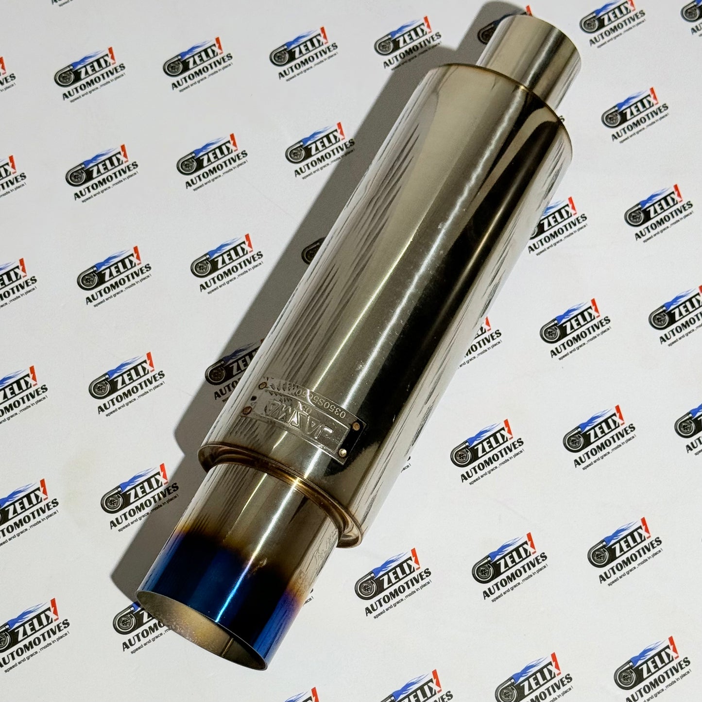 HKS JASMA Free Flow Exhaust Muffler Small | Premium Burnt Finish