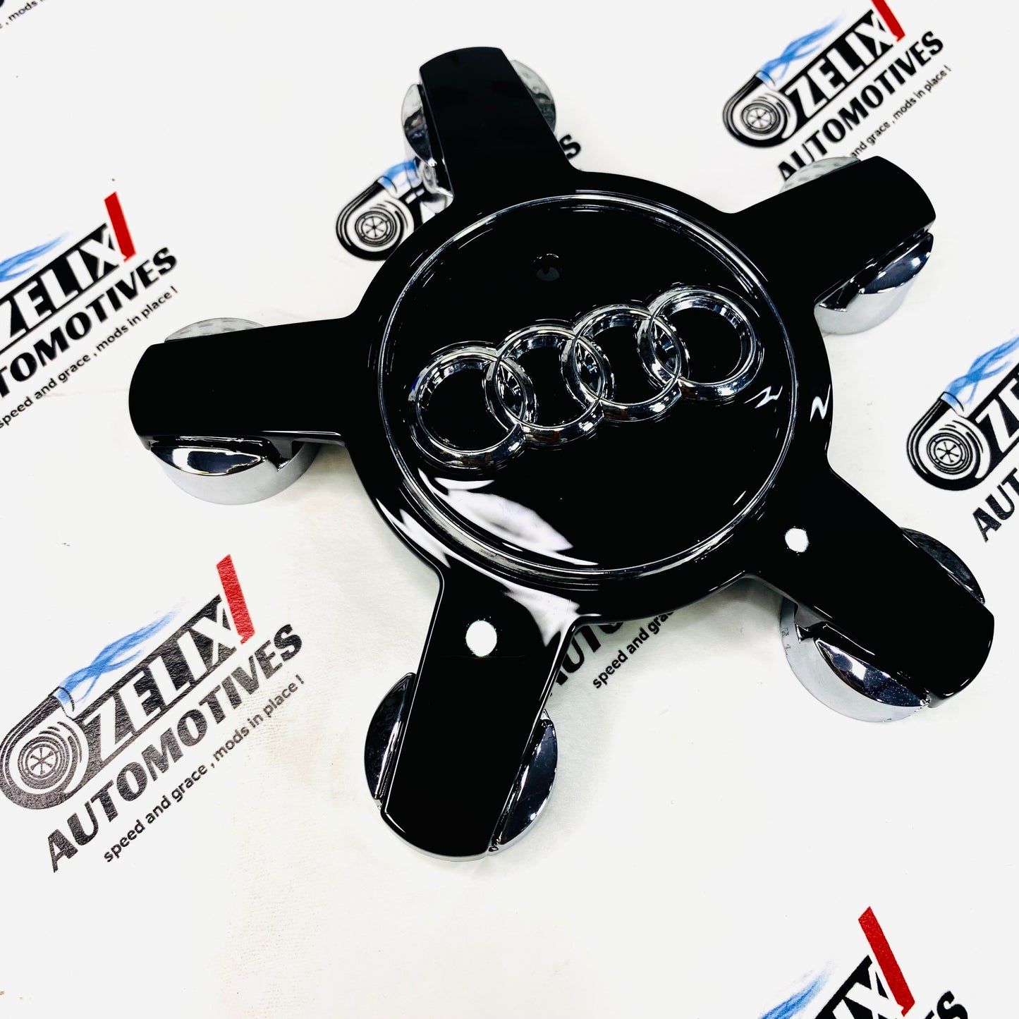 Premium Audi star wheel  caps in Black Color 